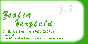 zsofia herzfeld business card